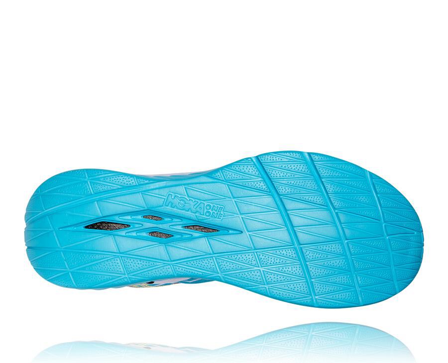 Hoka One One Hardloopschoenen Heren - Ironman Kona Carbon X - Blauw/Wit - NL3074928